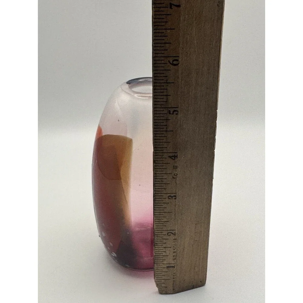 Vintage M. Rhys Williams 1988 Signed Studio Art Glass Bud Vase Hand Blown Glass